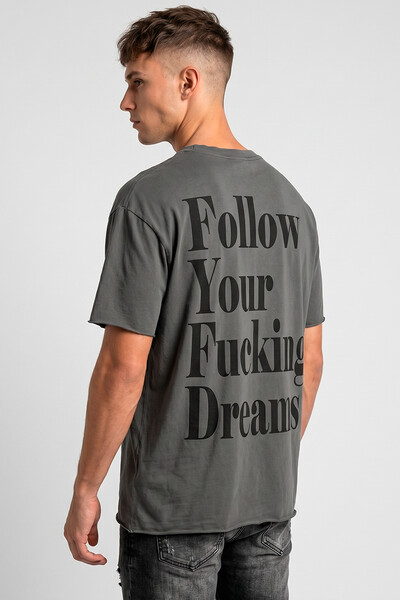 Foto Camiseta estonada chumbo Dreams Back