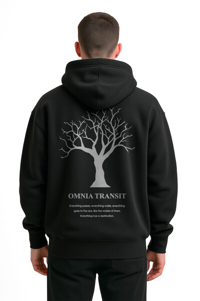 FotoBlusa puff de moletom preto Omnia Transit