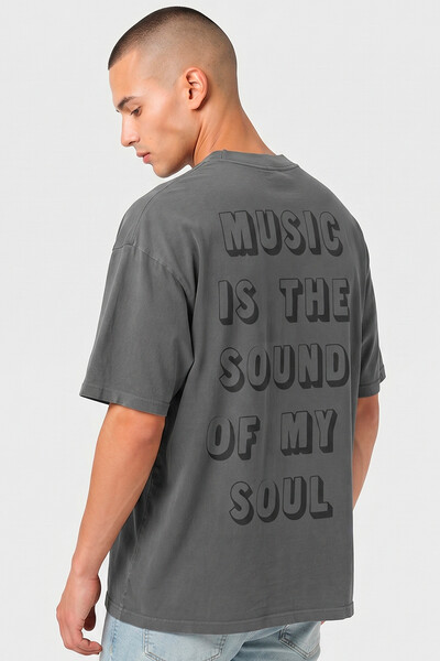 Foto Camiseta oversized estonada chumbo My Soul