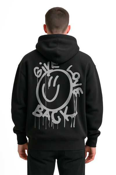 FotoBlusa puff de moletom preto Give