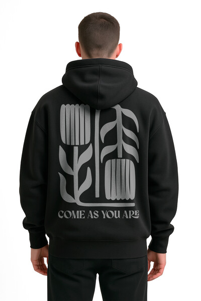 FotoBlusa puff de moletom preto Come As You Are