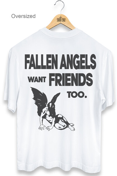 Foto Camiseta oversized branca Fallen Angels