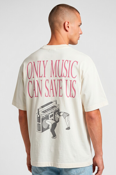 Foto Camiseta oversized off white Only Music