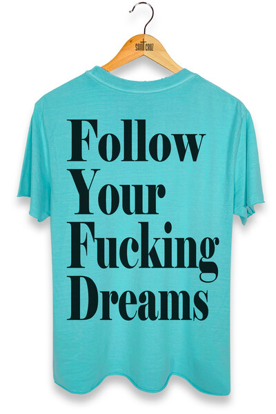 Foto Camiseta estonada verde água Dreams Back