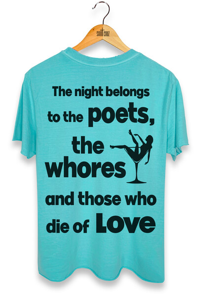 Foto Camiseta estonada verde água Poets