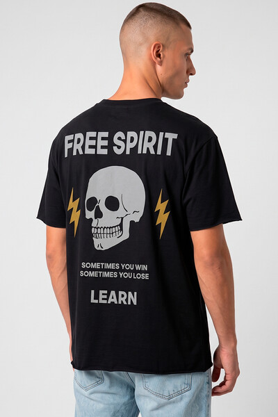 Foto Camiseta preta Free (Branco e Amarelo)