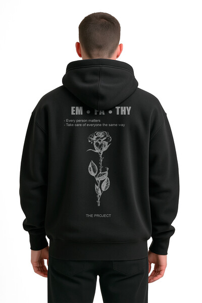 FotoBlusa puff de moletom preto Empathy
