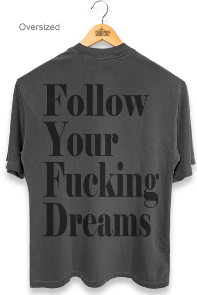 Foto Camiseta oversized estonada chumbo Dreams Back
