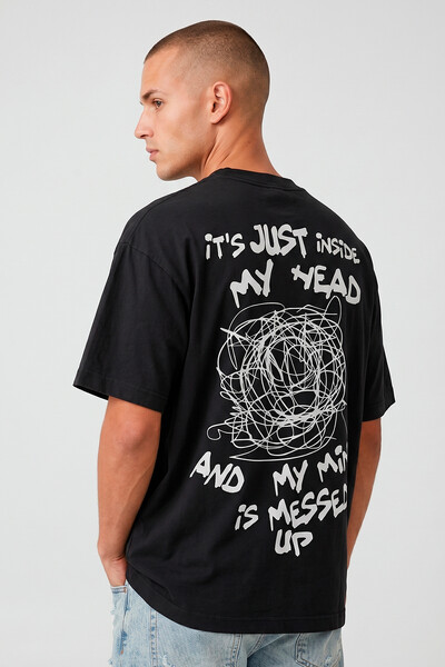 Foto Camiseta oversized preta Head