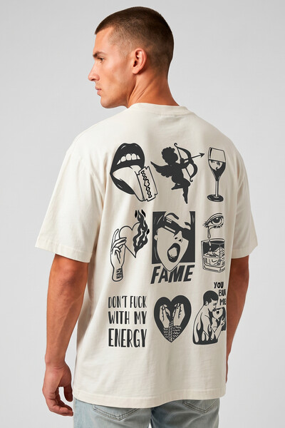 Foto Camiseta oversized off white Fame