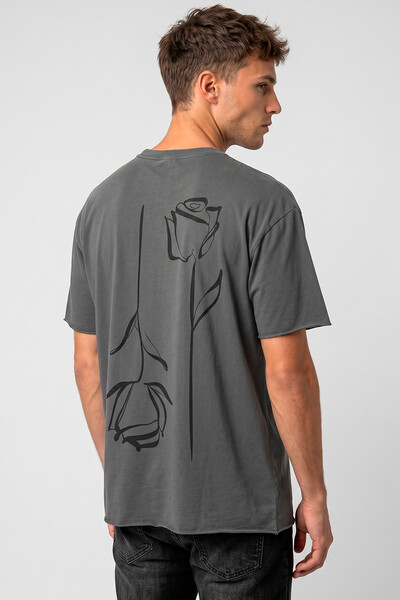 Foto Camiseta estonada chumbo Double Rose