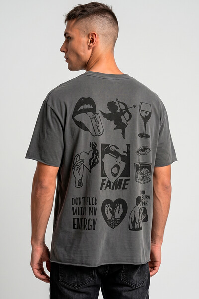Foto Camiseta estonada chumbo Fame