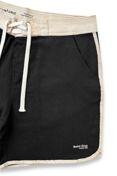 FotoBermuda de linho Preta e Off White