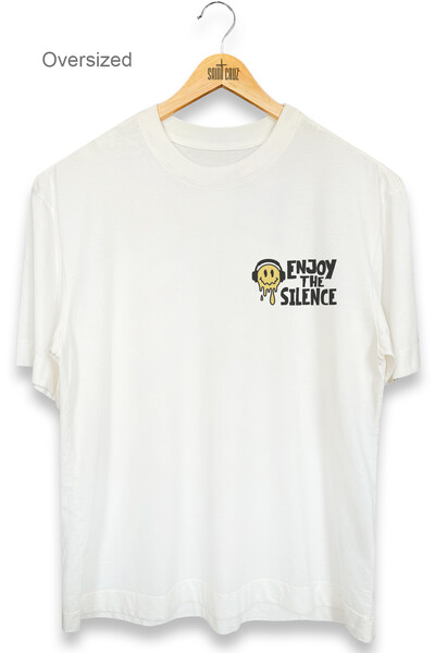 Foto Camiseta oversized off white Enjoy The Silence Front