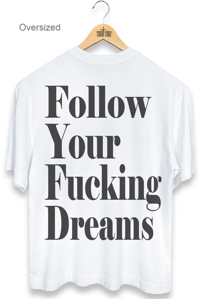 Foto Camiseta oversized branca Dreams Back