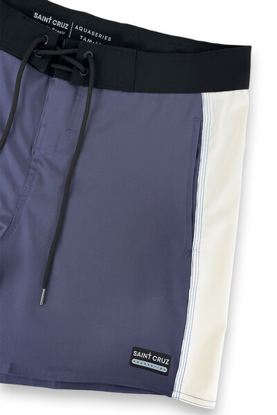 FotoBermuda retrô line Petróleo e Off White