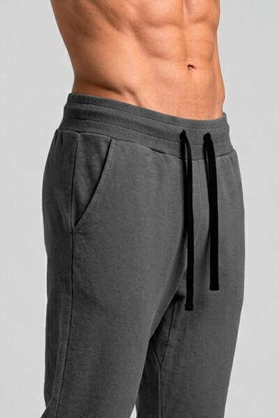 Foto Calça de moletom estonado slim Chumbo