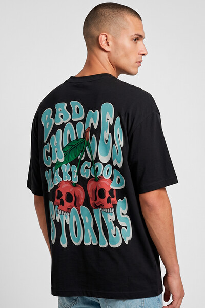 Foto Camiseta oversized preta Cherry