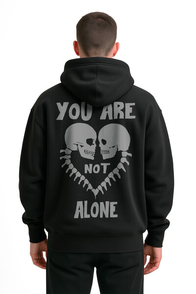 FotoBlusa puff de moletom preto Alone
