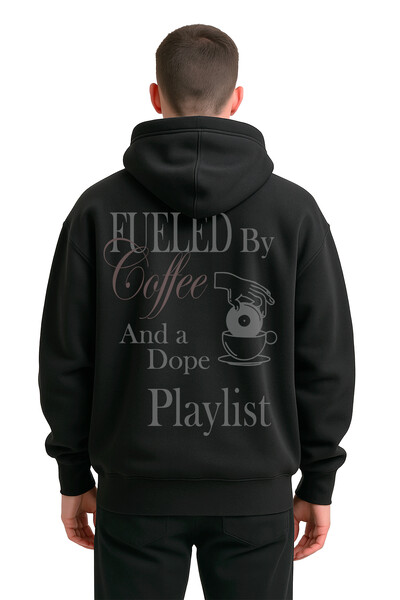 FotoBlusa puff de moletom preto Playlist