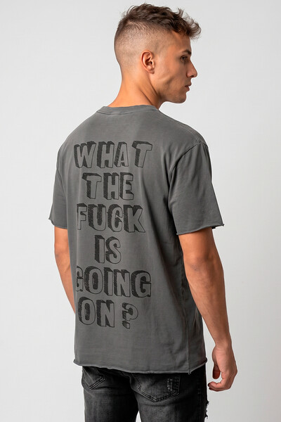 Foto Camiseta estonada chumbo Now