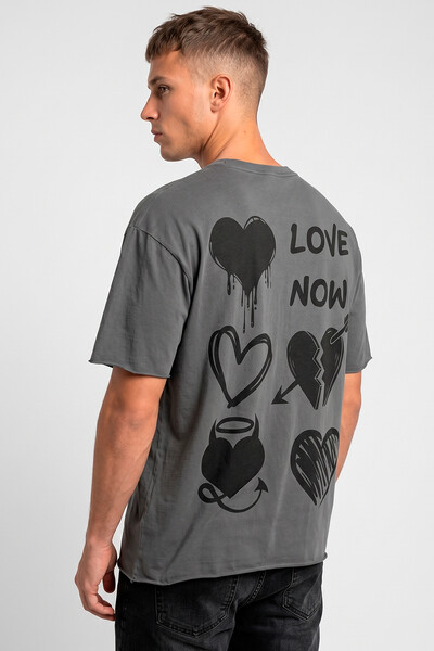 Foto Camiseta estonada chumbo Love Now