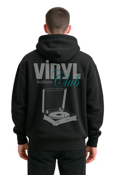 FotoBlusa puff de moletom preto Vinyl