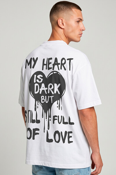 Foto Camiseta oversized branca My Heart