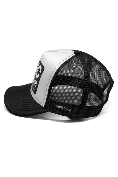 FotoBoné trucker retrô branco e preto Music Club