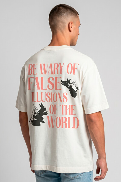 Foto Camiseta oversized off white False