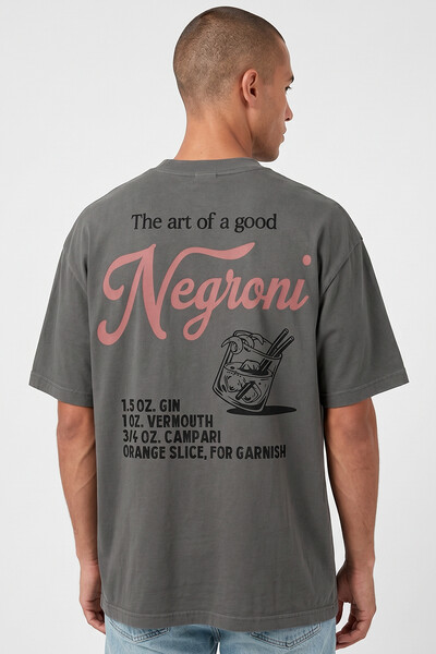 Foto Camiseta oversized estonada chumbo Negroni