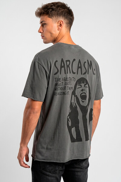 Foto Camiseta estonada chumbo Sarcasm
