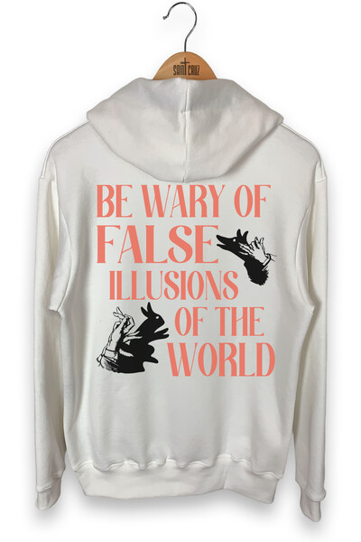 Foto Blusa puff de moletom off white False Red