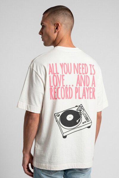Foto Camiseta oversized off white Record Player