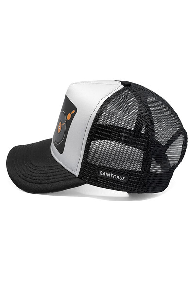 FotoBoné trucker retrô branco e preto Vinyl