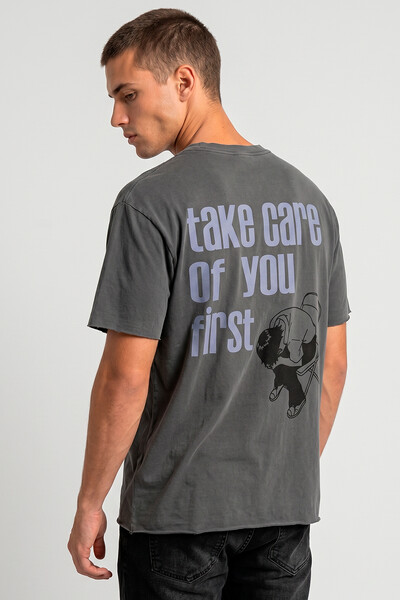 Foto Camiseta estonada chumbo Take Care