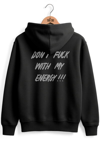 Foto Blusa puff de moletom preto Energy