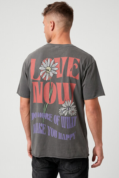 Foto Camiseta estonada chumbo Love Now Collors