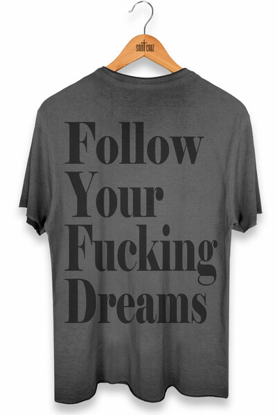 Foto Camiseta estonada cinza Dreams Back