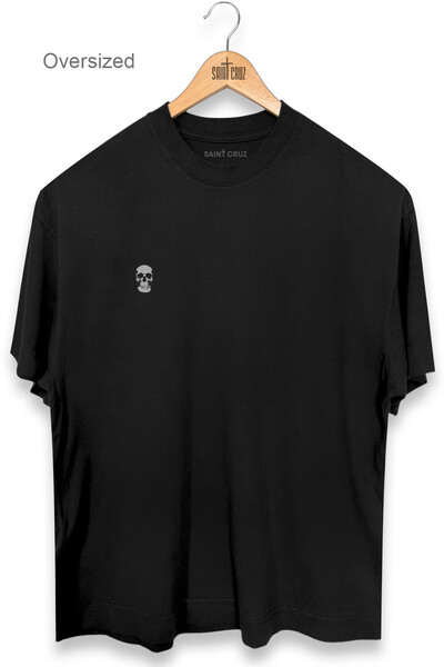 Foto Camiseta oversized preta Skull