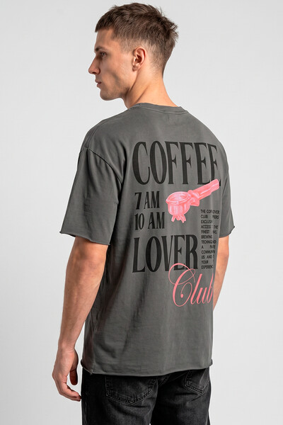 Foto Camiseta estonada chumbo Coffee Club