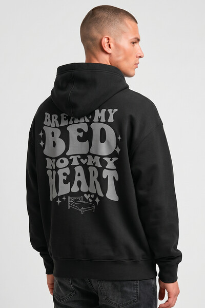 Foto Blusa puff de moletom preta Bed