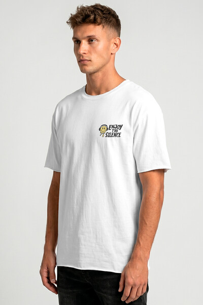 Foto Camiseta branca Enjoy The Silence Front