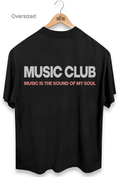 Foto Camiseta oversized preta Music Club
