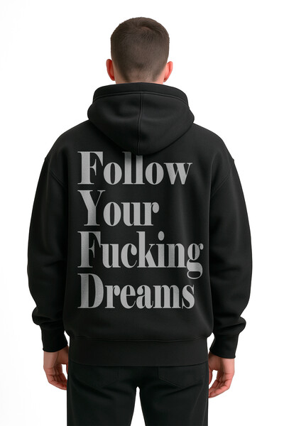 FotoBlusa puff de moletom preto Dreams Back