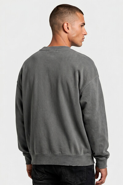 FotoBlusa oversized de moletom estonado chumbo Enjoy The Silence Front