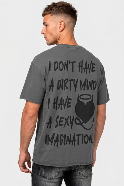 Foto Camiseta estonada chumbo Dirty Mind