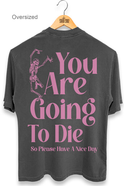 Foto Camiseta oversized estonada chumbo Nice Day (Rosa)