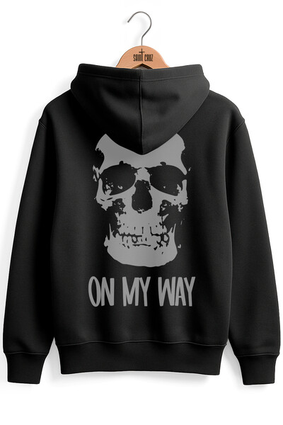Foto Blusa puff de moletom preto On My Way