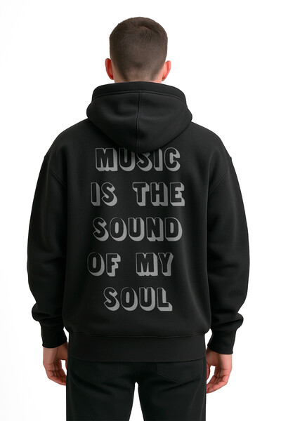FotoBlusa puff de moletom preto My Soul